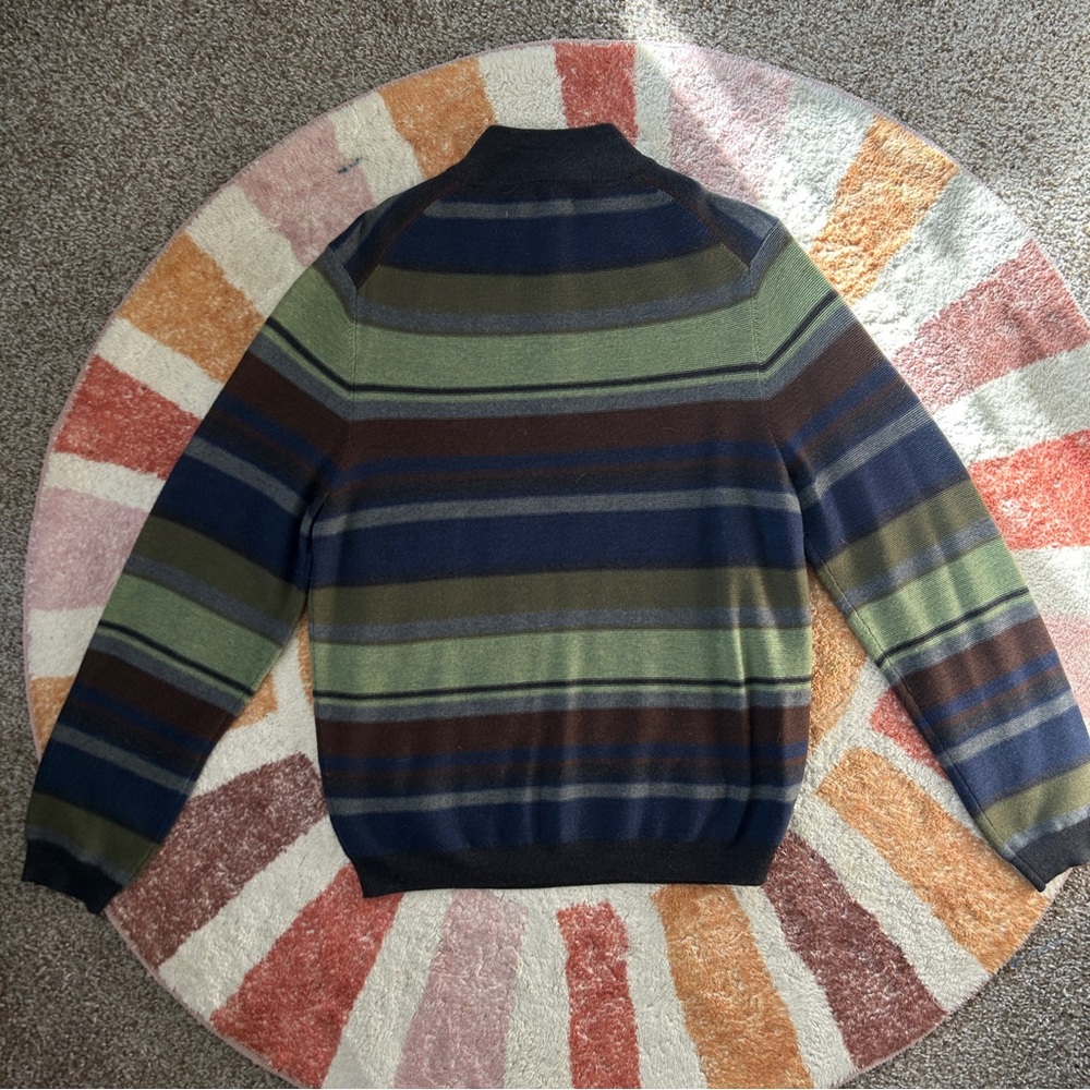 Robert Talbott Carmel Multi-Colored Wool Striped … - image 4
